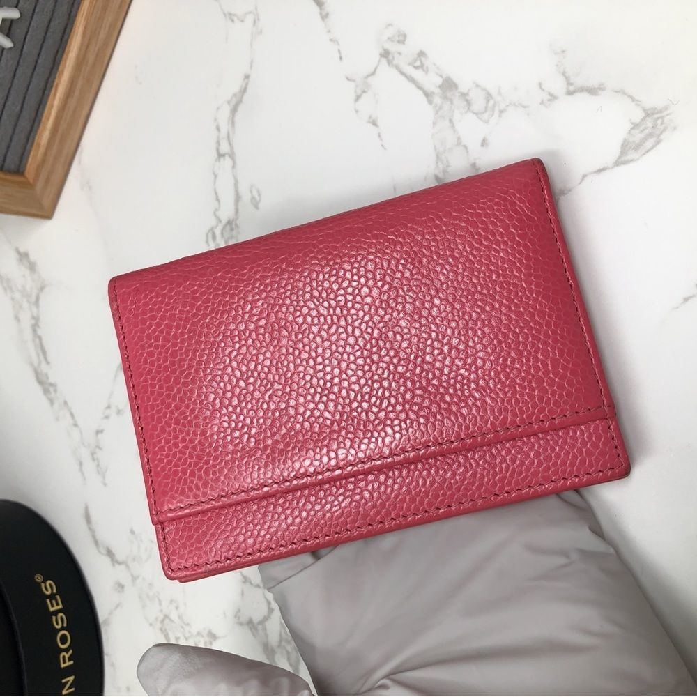 SOLD Chanel CC Pink Caviar Leather Card holder Case Wallet - Picture 7 of 13